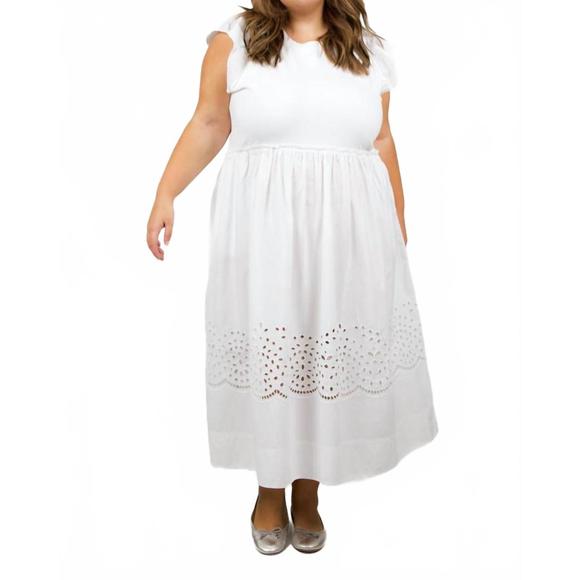 NEW TANYA TAYLOR faye dress in optic white